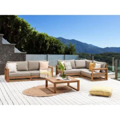 Beliani Tuintafel TIMOR - Lichte Houtkleur Acaciahout -Zon Bloei Verkoopwinkel 014cc118d47843c3af625e4b7fc377fa