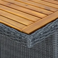 VidaXL Tuintafel Poly Rattan En Massief Acaciahout Donkergrijs -Zon Bloei Verkoopwinkel 01b01db505194205b7b2226b1cb0a131