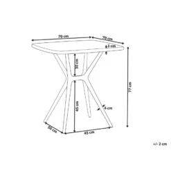 Beliani Tuintafel SERSALE - Wit Synthetisch Materiaal -Zon Bloei Verkoopwinkel 06167cf8983549359ffa2a6f436c40f7