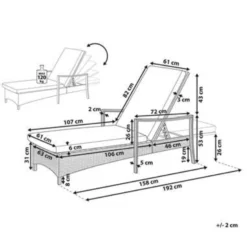 Beliani Tuinligstoel VASTO - Grijs Pe Rotan -Zon Bloei Verkoopwinkel 06dea0f630ac4d4a9d8bf240b013e0ff