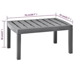 VidaXL Tuintafel 78x55x38 Cm Kunststof Mokkakleurig -Zon Bloei Verkoopwinkel 0f31c59089164bc69077166b82b4c5ee