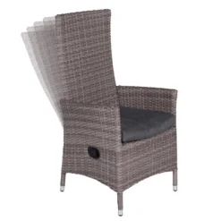 Garden Impressions Nice Verstelbare Tuinstoel Grijs - 2 Stuks -Zon Bloei Verkoopwinkel 1000003876 0102