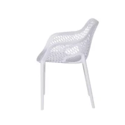 Garden Impressions Air XL Kunststof Tuinstoel Wit - Set Van 4 Stuks -Zon Bloei Verkoopwinkel 1000003877 0102