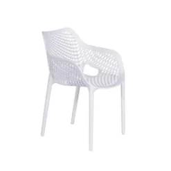 Garden Impressions Air XL Kunststof Tuinstoel Wit - Set Van 4 Stuks -Zon Bloei Verkoopwinkel 1000003877 0104