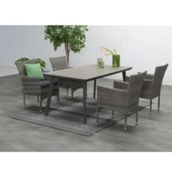 Garden Impressions Penedo Tuintafel 160x90 Cm - Zwart -Zon Bloei Verkoopwinkel 1000003879 0104