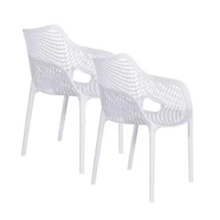 Garden Impressions Air XL Kunststof Tuinstoel Wit - Set Van 2 Stuks