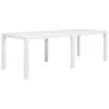 VidaXL Tuintafel 220x90x72 Cm Rattan-look Kunststof Wit