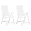 VidaXL Tuinstoelen 2 St Verstelbaar Kunststof Wit