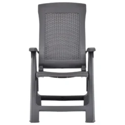 VidaXL Tuinstoelen 2 St Verstelbaar Kunststof Mokka -Zon Bloei Verkoopwinkel 1000006301 0102