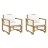 VidaXL Tuinstoelen 2 St Met Kussens Bamboe