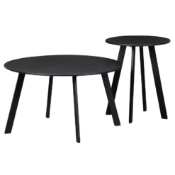 WOOOD Bijzettafel Buiten Fer - Metaal - Zwart - 40x70x70 -Zon Bloei Verkoopwinkel 1000031133 0103