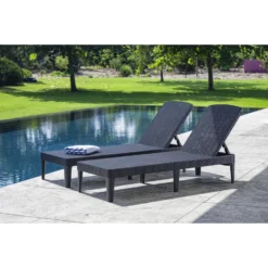 Allibert Jaipur Ligbed - 58x187,5x29 Cm - 2 Stuks - Grafiet -Zon Bloei Verkoopwinkel 1000031147 0102