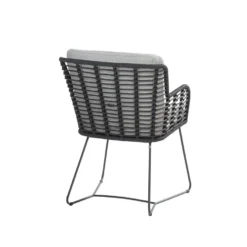 4 Seasons Outdoor Fabrice Lounge Dining Stoel - Donker Grijs -Zon Bloei Verkoopwinkel 1000035577 0103