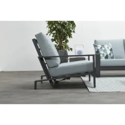 Garden Impressions Coba Verstelbare Lounge Tuinstoel - Mint Grey -Zon Bloei Verkoopwinkel 1000035582 0103