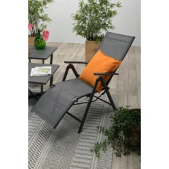 Garden Impressions Sol Relax Tuinstoel - Zwart -Zon Bloei Verkoopwinkel 1000040789 0104