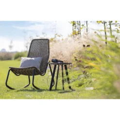 WOOOD Schommelstoel Buiten Tom - Rattan - Naturel - 97x51x95 -Zon Bloei Verkoopwinkel 1000041308 0102