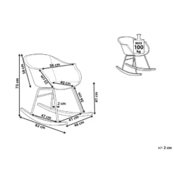 Beliani Schommelstoel HARMONY - Geel Polypropyleen -Zon Bloei Verkoopwinkel 1000041319 0102