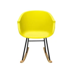 Beliani Schommelstoel HARMONY - Geel Polypropyleen -Zon Bloei Verkoopwinkel 1000041319 0103