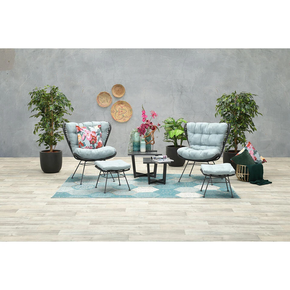 Garden Impressions Melfort Relax Loungestoel - Zwart 2 Garden Impressions Melfort Relax Loungestoel - Zwart - Afbeelding 2