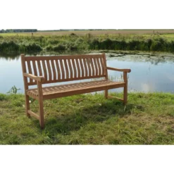 Livingfurn - Tuinbank Bench Patrick - 50x150x60 - Teakhout -Zon Bloei Verkoopwinkel 1000045396 0101