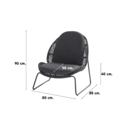 Taste Delano Loungestoel - Antraciet -Zon Bloei Verkoopwinkel 1000048022 0101