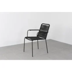 VDG Denver Rope Stapelbare Tuinstoel - Zwart -Zon Bloei Verkoopwinkel 1000048025 0102