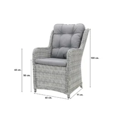 Suns Richmond Dining Tuinstoel - Pearl Grey -Zon Bloei Verkoopwinkel 1000048034 0101