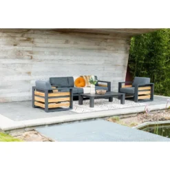 Garden Impressions Solo Lounge Fauteuil - Carbon Black/Mystic Grey -Zon Bloei Verkoopwinkel 1000048695 0103