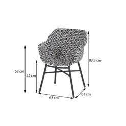 Hartman Delphine Dining Stoel White - Black -Zon Bloei Verkoopwinkel 1000048786 0101