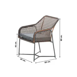 Garden Impressions Bellevue Tuinstoel - Koper/Zwart -Zon Bloei Verkoopwinkel 1000048811 0101