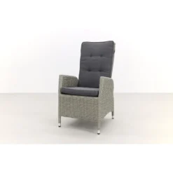 VDG Manhattan Wicker Verstelbare Tuinstoel - White Grey -Zon Bloei Verkoopwinkel 1000050056 0102