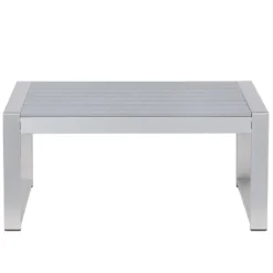 Beliani Salontafel SALERNO - Grijs Aluminium -Zon Bloei Verkoopwinkel 1000052324 0103