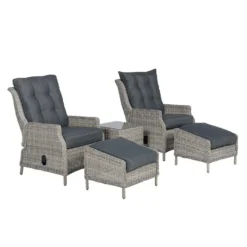 Garden Impressions Santa Rosa Tuinstoel + Voetenbank+bijzettafel