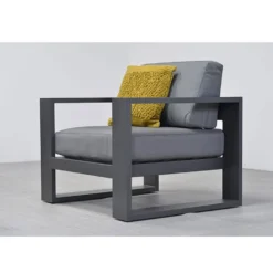 Garden Impressions Plaza Lounge Tuinstoel - Donker Grijs -Zon Bloei Verkoopwinkel 1000052950 0103