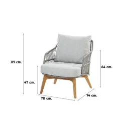 4 Seasons Sempre Loungestoel + Voetenbank - Teak/Silver Grey 6 4 Seasons Sempre Loungestoel + Voetenbank - Teak/Silver Grey -Zon Bloei Verkoopwinkel 1000052975 0102