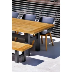 Hartman Sophie Studio Dining Armstoel - Carbon Black - Teak Poot -Zon Bloei Verkoopwinkel 1000053222 0102