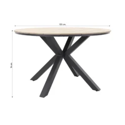 Garden Impressions Edison Tuintafel - 122 Cm. Rond -Zon Bloei Verkoopwinkel 1000053585 0102