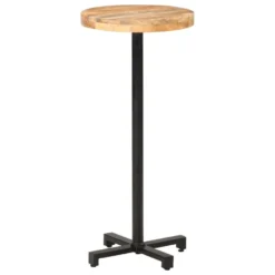VidaXL Bartafel Rond Ø50x110 Cm Ruw Mangohout