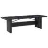 VidaXL Tuintafel 240x90x74 Cm Poly Rattan En Glas Zwart