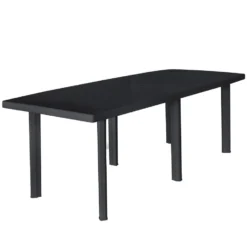 VidaXL Tuintafel 216x90x72 Cm Kunststof Antraciet