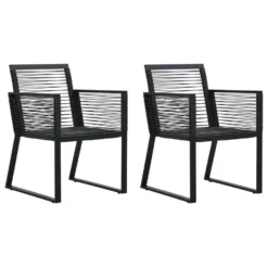 VidaXL Tuinstoelen 2 St PVC-rattan Zwart Overig