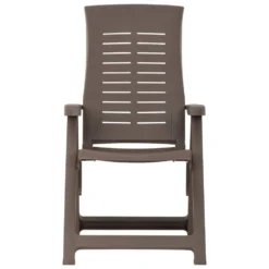 VidaXL Tuinstoelen 2 St Verstelbaar Kunststof Mokka -Zon Bloei Verkoopwinkel 1000056537 0103