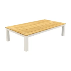 VDG Mindo Loungetafel 150x75 Cm. - Alu/Teak - White