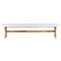 Beliani Tuinbank OLBIA - Wit Vezelcement