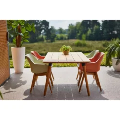 Set Van 2- Hartman Sophie Studio Diningstoel- French Green- Teak Poot -Zon Bloei Verkoopwinkel 1000073188 0103