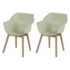 Set Van 2- Hartman Sophie Studio Diningstoel- French Green- Teak Poot