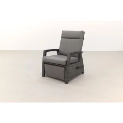 VDG Verstelbare Loungestoel Met Voetensteun - Darwin - Antraciet -Zon Bloei Verkoopwinkel 1000074421 0102