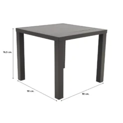 VDG Lena Tuintafel Antraciet - 90 X 90 Cm -Zon Bloei Verkoopwinkel 1000074471 0101