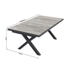 VDG Ottowa Uitschuifbare Tuintafel 205-265 X 100 Cm -Zon Bloei Verkoopwinkel 1000074474 0101
