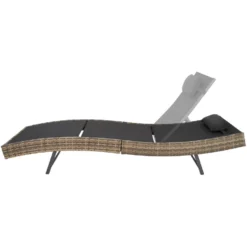 Tectake - Ligbed Delphine- 211 Cm Lang - Natuur -Zon Bloei Verkoopwinkel 1000077828 0102